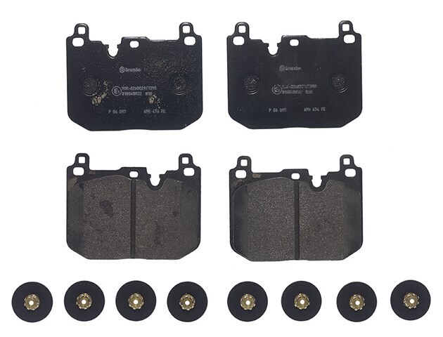 BREMBO ผ้าเบรกหน้า สำหรับ MINI F54/56/57/60 ปี15, เลือกรุ่นผ้าเบรก: BLACK SHIM PADS ( Low Metallic ) ผ้าเบรก โลว์เมทัลลิก
