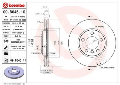 BREMBO จานเบรกหน้า สำหรับ MINI R60 SD ALL4 R61 ปี10  [2ชิ้น ซ้าย-ขวา]