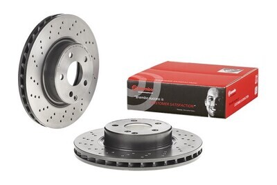 BREMBO จานเบรกหน้า สำหรับ BENZ  R230 SL350 เจาะรู  [2ชิ้น ซ้าย-ขวา]