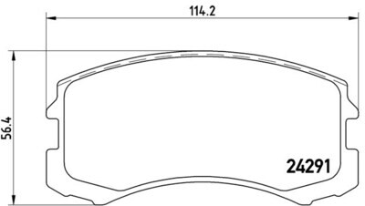 BREMBO ผ้าเบรกหน้าMITSUBISHI Lancer Cedia ปี01