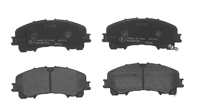 BREMBO ผ้าเบรกหน้า NISSANX-Trail T32 ปี15, เลือกรุ่นผ้าเบรก: BLACK SHIM PADS ( Low Metallic ) ผ้าเบรก โลว์เมทัลลิก