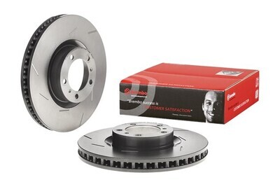 BREMBO จานเบรกหน้า  สำหรับ PORSCHE  Panamera 970 ปี09-17 Right Slot 3.0D/S/E Hybrid เจาะรู [2ชิ้น ซ้าย-ขวา]