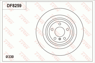 TRW จานเบรกหลัง สำหรับ BENZ  W166 ML350 4-Matic W166 ML250 CDI ปี11-15  [2ชิ้น ซ้าย-ขวา]