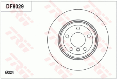 TRW จานเบรกหลัง สำหรับ BMW BMW E65,66 730I, LI &#39;05 (BP) [2ชิ้น ซ้าย-ขวา]