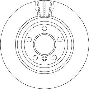 TRW จานเบรกหลัง สำหรับ BMW 5 (F10) 520i 523i 520d 530d ปี 11 [2ชิ้น ซ้าย-ขวา]