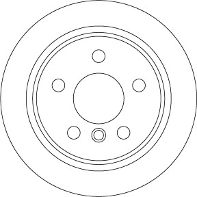 TRW จานเบรกหลัง สำหรับ MINI ONE / COOPER / COOPER S (R50, R52, R53) ปี 01-04 [2ชิ้น ซ้าย-ขวา]