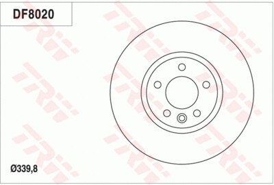 TRW จานเบรกหน้า  สำหรับ VW CARAVELLE T5 [2ชิ้น ซ้าย-ขวา]