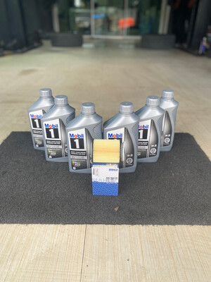 ชุดถ่ายน้ำมันเครื่องMOBIL1  5W30 สำหรับ เมอร์เซเดสเบนส์ Ecoupe w207