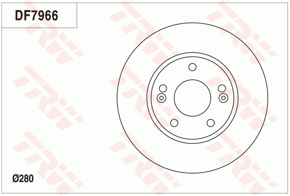 TRW  จานเบรกหน้า สำหรับ HYUNDAI VELOSTER  1.6 GDI 13 [2ชิ้น ซ้าย-ขวา]