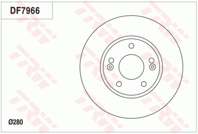 TRW  จานเบรกหน้า สำหรับ HYUNDAI VELOSTER  1.6 GDI 13 [2ชิ้น ซ้าย-ขวา]