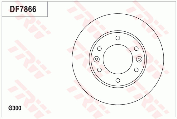 TRW  จานเบรกหน้า สำหรับ HYUNDAI H-1 ปี 08 [2ชิ้น ซ้าย-ขวา]
