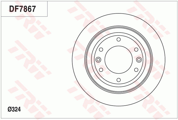TRW  จานเบรกหลัง สำหรับ HYUNDAI H-1 ปี 08 [2ชิ้น ซ้าย-ขวา]