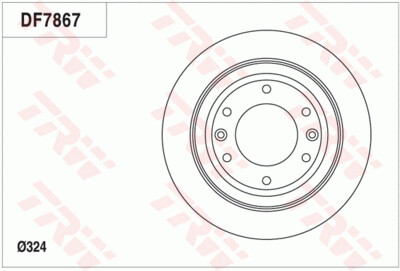 TRW  จานเบรกหลัง สำหรับ HYUNDAI H-1 ปี 08 [2ชิ้น ซ้าย-ขวา]