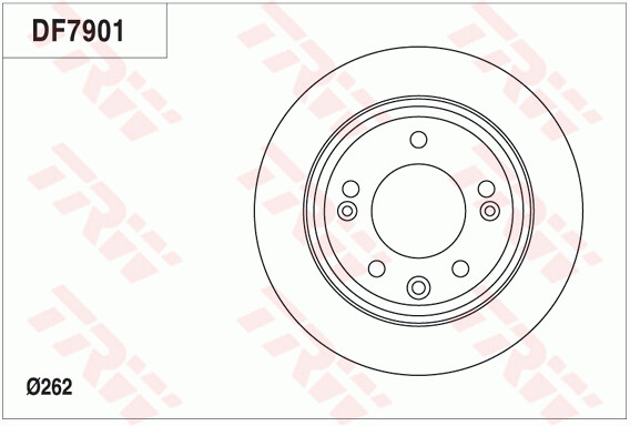 TRW  จานเบรกหลัง สำหรับ HYUNDAI TUSCON 2WD [2ชิ้น ซ้าย-ขวา]