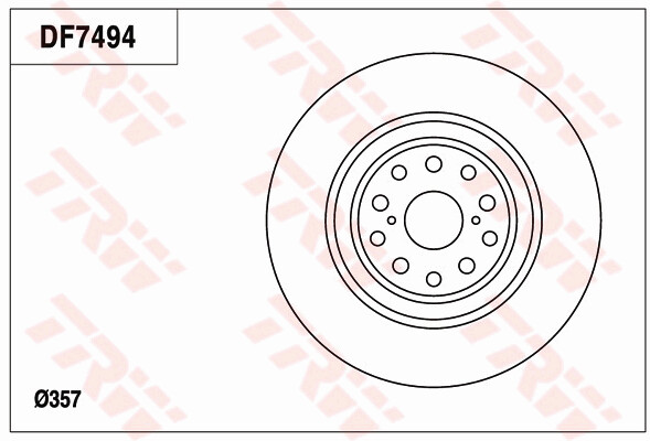 TRW จานเบรกหน้า สำหรับ LEXUS LS 460, LS 460L [2ชิ้น ซ้าย-ขวา]