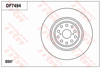 TRW จานเบรกหน้า สำหรับ LEXUS LS 460, LS 460L [2ชิ้น ซ้าย-ขวา]