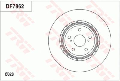 TRW จานเบรกหน้า สำหรับ LEXUS RX270, RX 450h ปี 08-15 [2ชิ้น ซ้าย-ขวา]