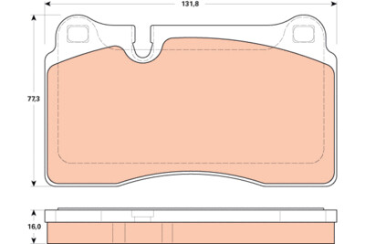 ​TRW COTEC ผ้าเบรกหน้า สำหรับ AUDI TT 2.5L ปี2009 (1กล่องสำหรับ2ล้อหน้า)