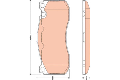 ​TRW COTEC ผ้าเบรกหน้า สำหรับ BMW Series1 116i 120d 123d /1.6L 2.0L ปี2007-2012 (1กล่องสำหรับ2ล้อหน้า)