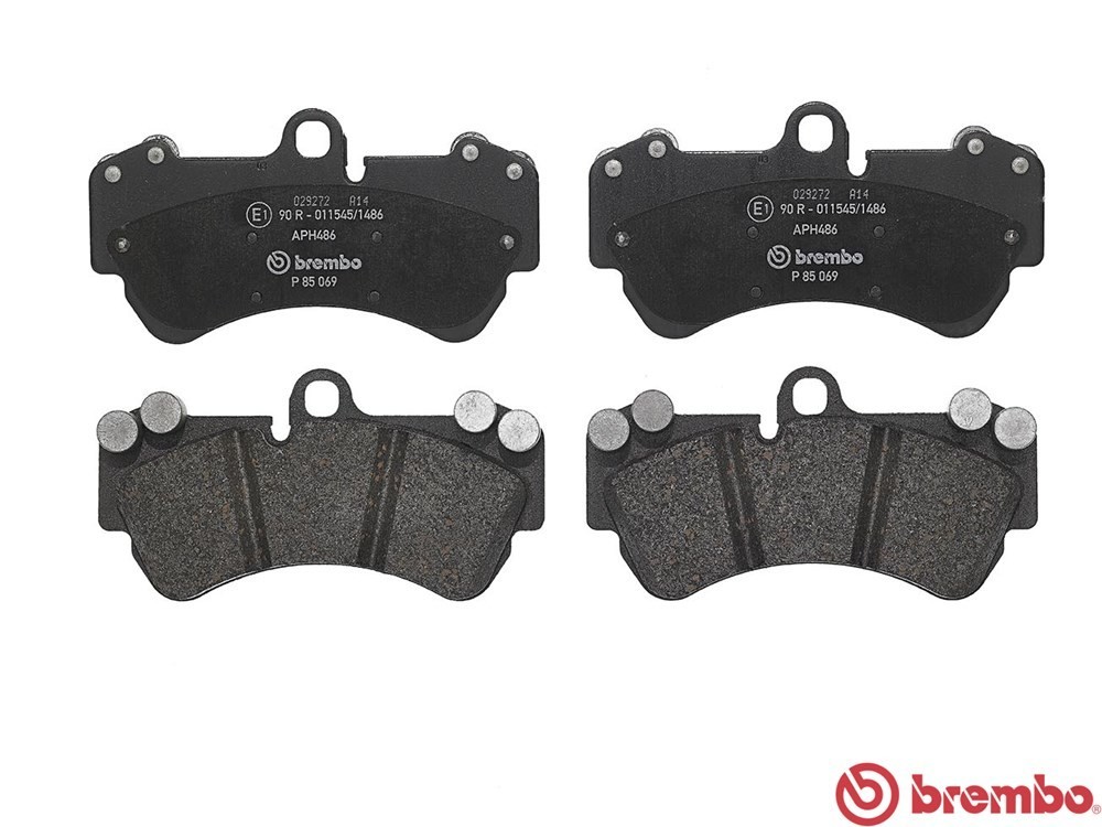 ผ้าเบรกหน้าBREMBO สำหรับPORSCHE Macan 95B 2.0, เลือกรุ่นผ้าเบรก: BLACK SHIM PADS ( Low Metallic )