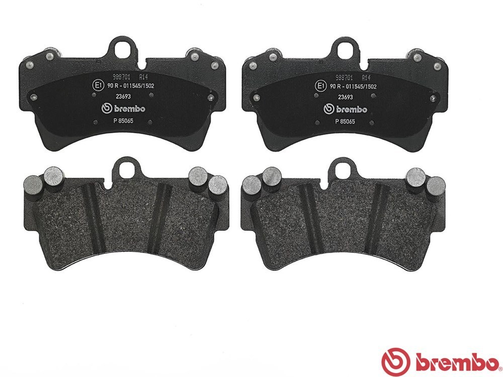 ผ้าเบรกหน้าBREMBO สำหรับPORSCHE CAYENNE คาเยนน์ (9PA) 3.0 3.6 4.8s ปี 2002+ FOR DISC 350mm. รุ่น 18Z, เลือกรุ่นผ้าเบรก: BLACK SHIM PADS ( Low Metallic )