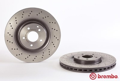 BREMBO จานเบรกหน้า สำหรับ BENZ  W203 C209 R171 55AMG เจาะรู [2ชิ้น ซ้าย-ขวา]