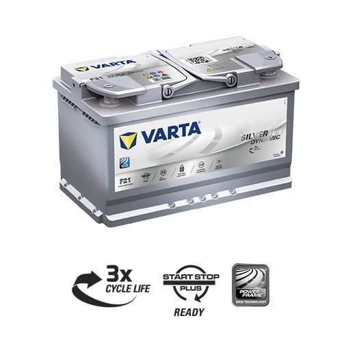 แบตเตอรี่ VARTA รุ่น Silver Dynamic AGM 580 901 080 Specs