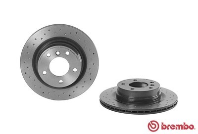 จานเบรกหลัง BREMBO XTRA สำหรับ BMW Series 3 E90 325i / Series 1 E87 [2ชิ้น ซ้าย-ขวา]