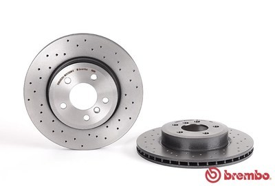 จานเบรกหน้า BREMBO XTRA สำหรับ BMW X3 E83 04-&gt; [2ชิ้น ซ้าย-ขวา]