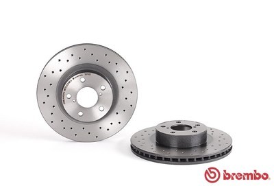 จานเบรคหลัง BREMBO XTRA สำหรับ SUBARU Impreza   / Forester  / Legacy  / Outback 92-&gt; [2ชิ้น ซ้าย-ขวา]
