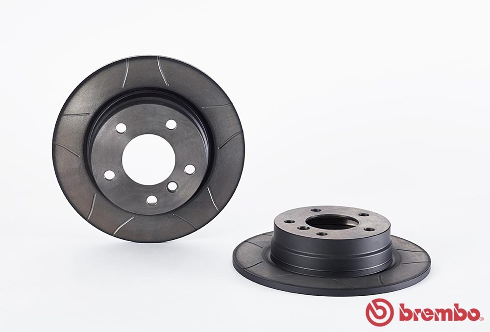 จานเบรคหลัง BREMBO MAX สำหรับ BMW Series 3 E36 E46 318i 320i 90-05 [2ชิ้น ซ้าย-ขวา]
