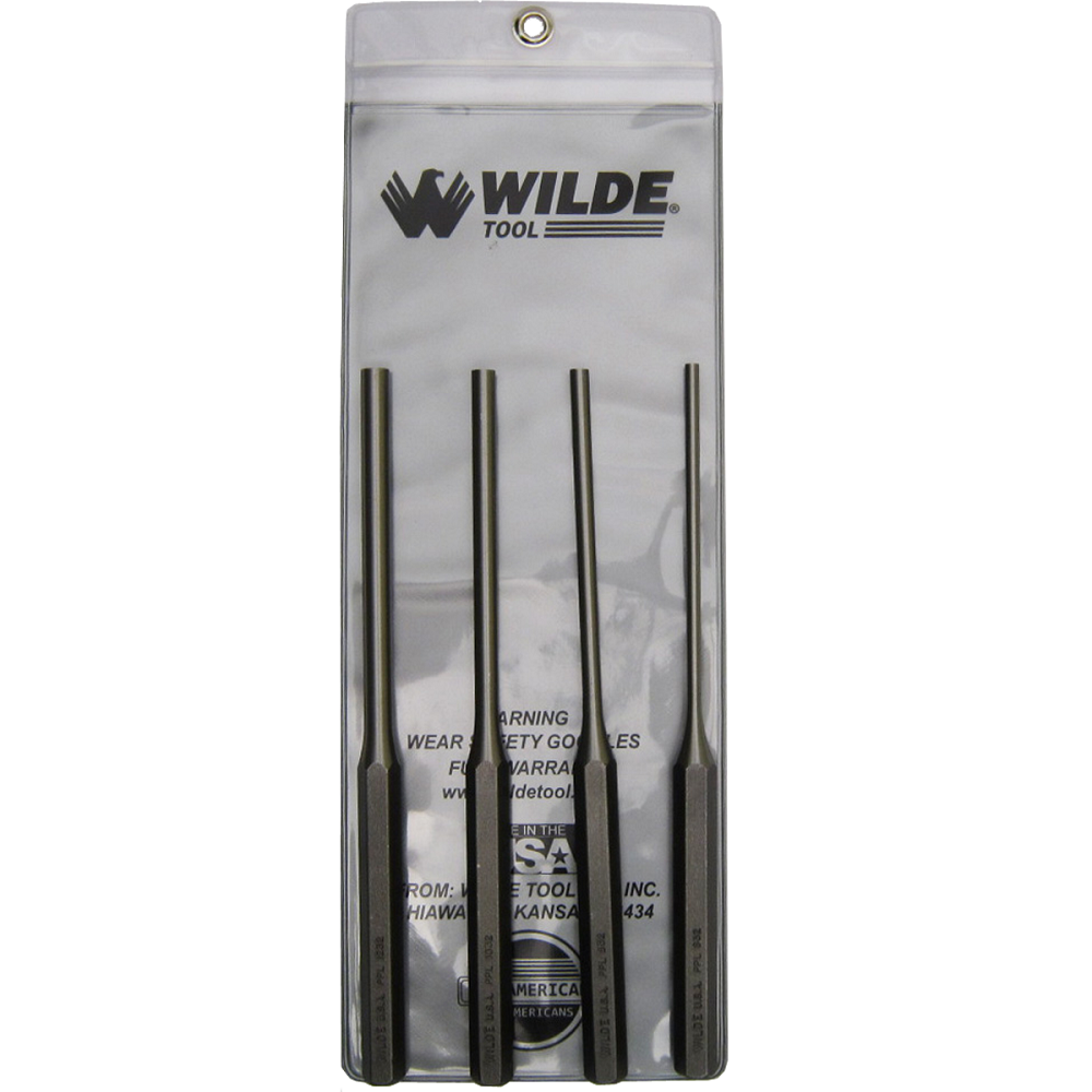 Long Pin Punch Set 4Pc