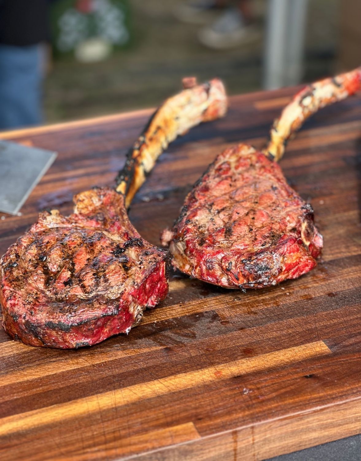 Wood Fire Seared Tomahawk Ribeye