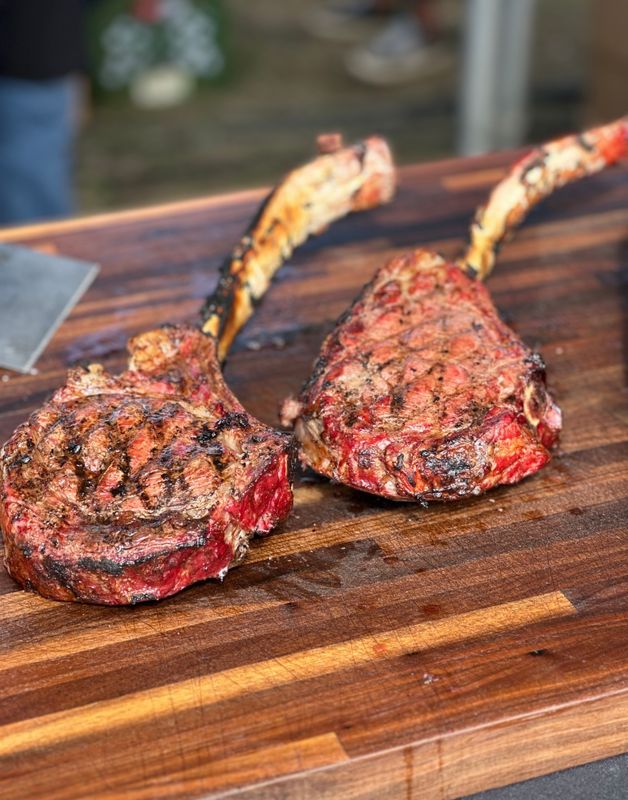 Wood Fire Seared Tomahawk Ribeye