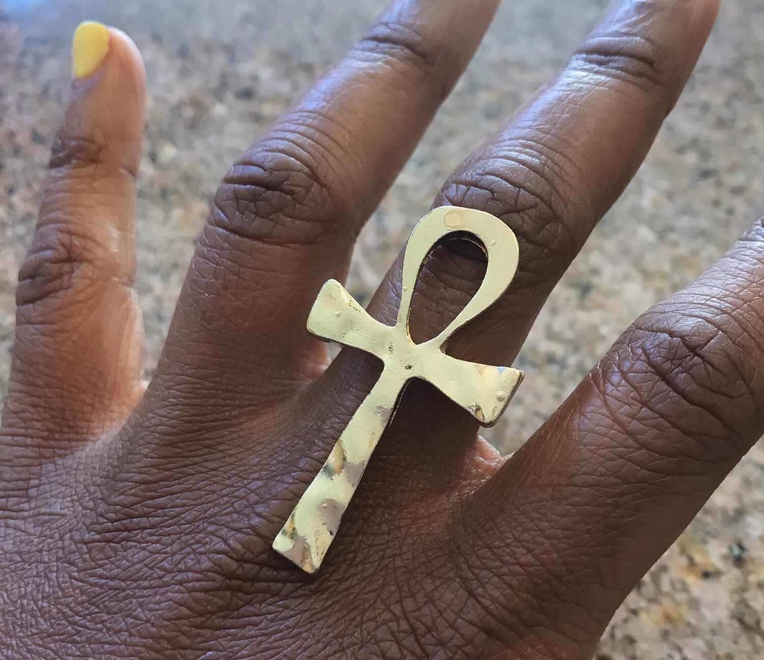 Gold Ankh Ring