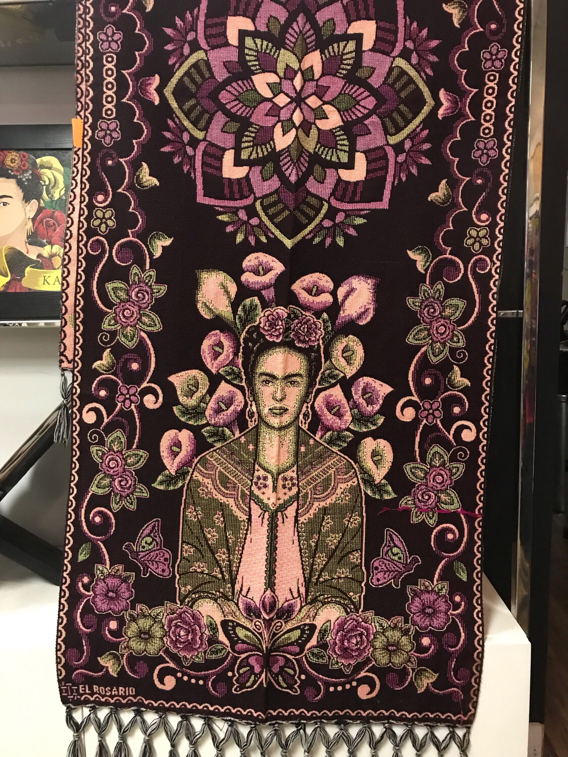 Frida Kahlo Tapestry In Eggplant