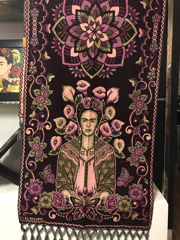Frida Kahlo Tapestry In Eggplant