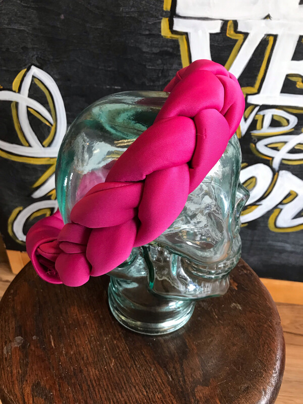 Hot Pink Braided Crown
