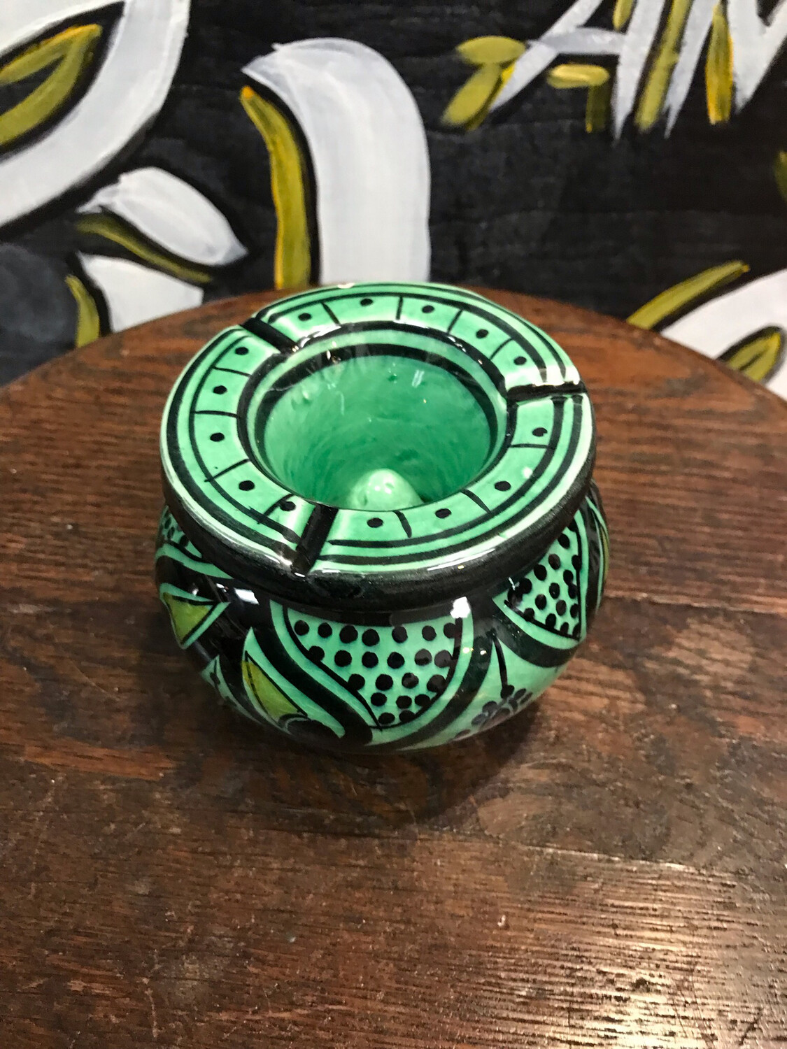 Green Ceramic Smokeless Ashtray