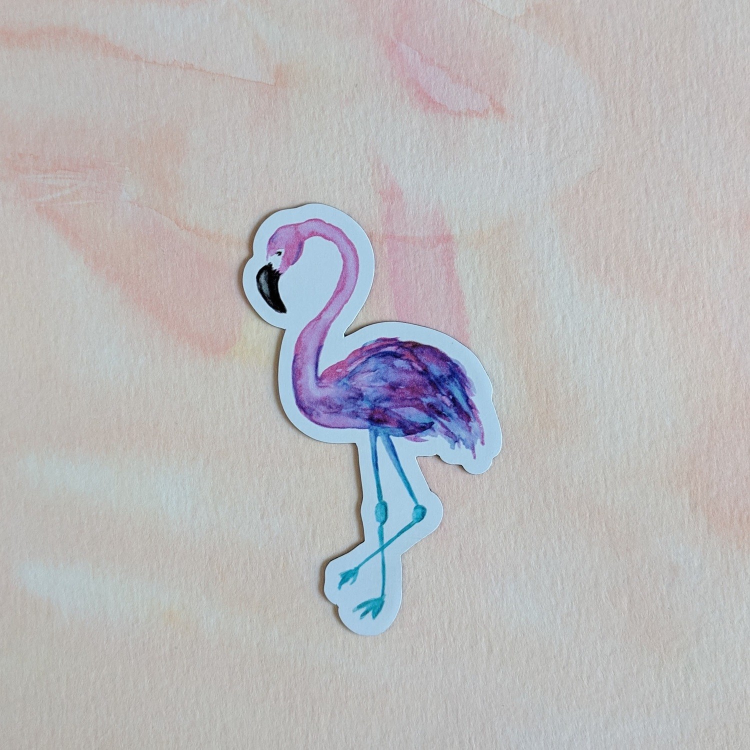 Flamingo - Durable Vinyl Magnet - Watercolor Illustration