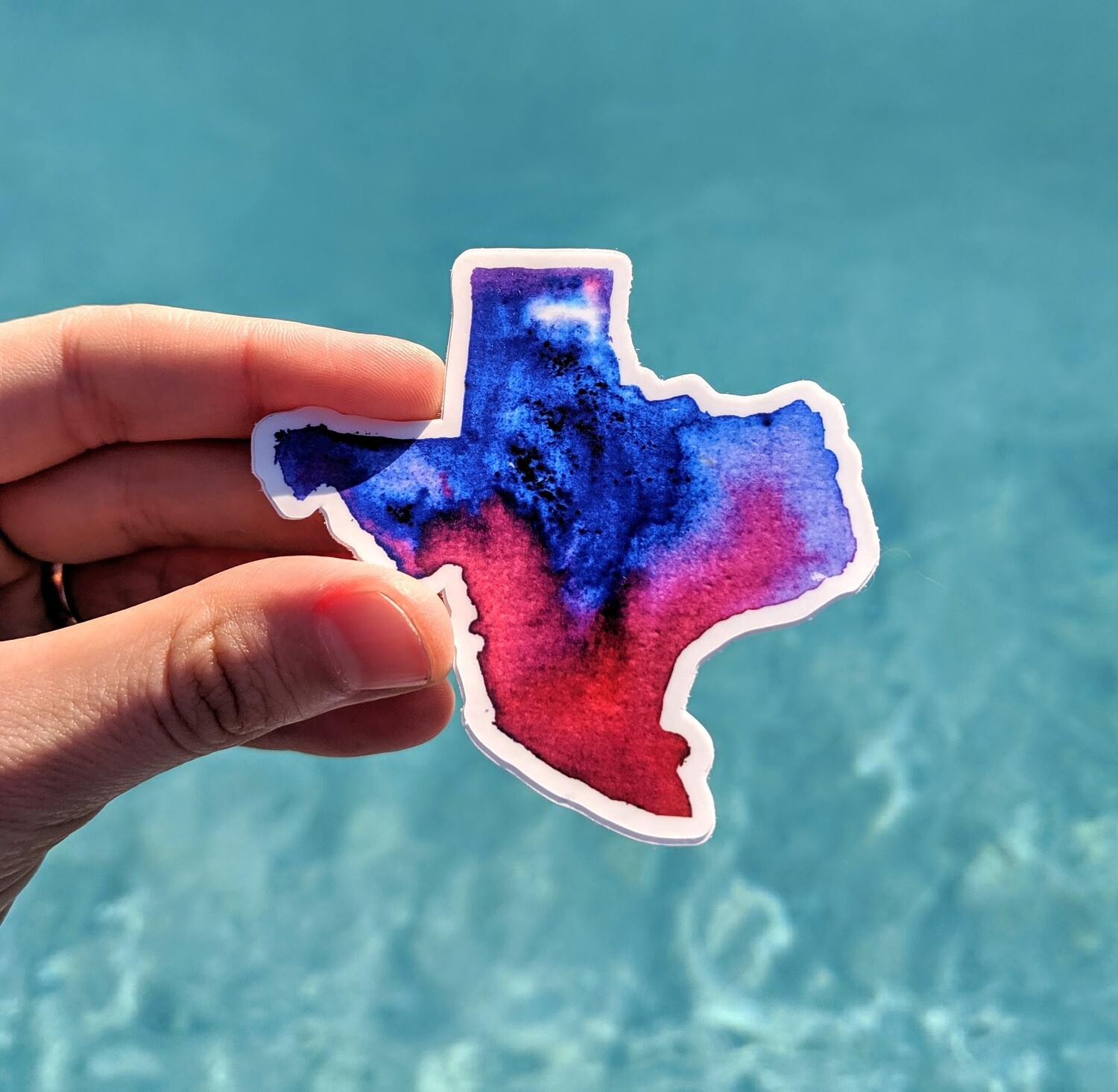 Watercolor Texas - Durable Vinyl Sticker