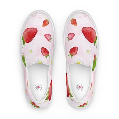 Women’s slip-on canvas shoes - Strawberry Dreams
