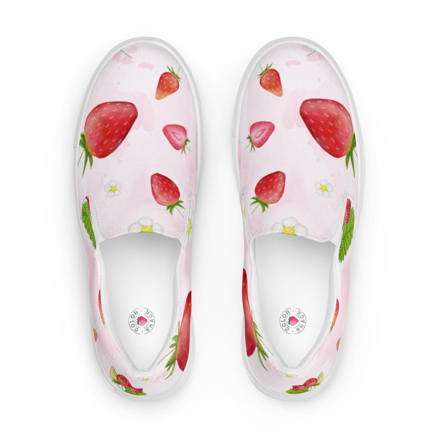 Women’s slip-on canvas shoes - Strawberry Dreams