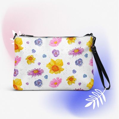 The Georgeta - Watercolor Flowers Crossbody