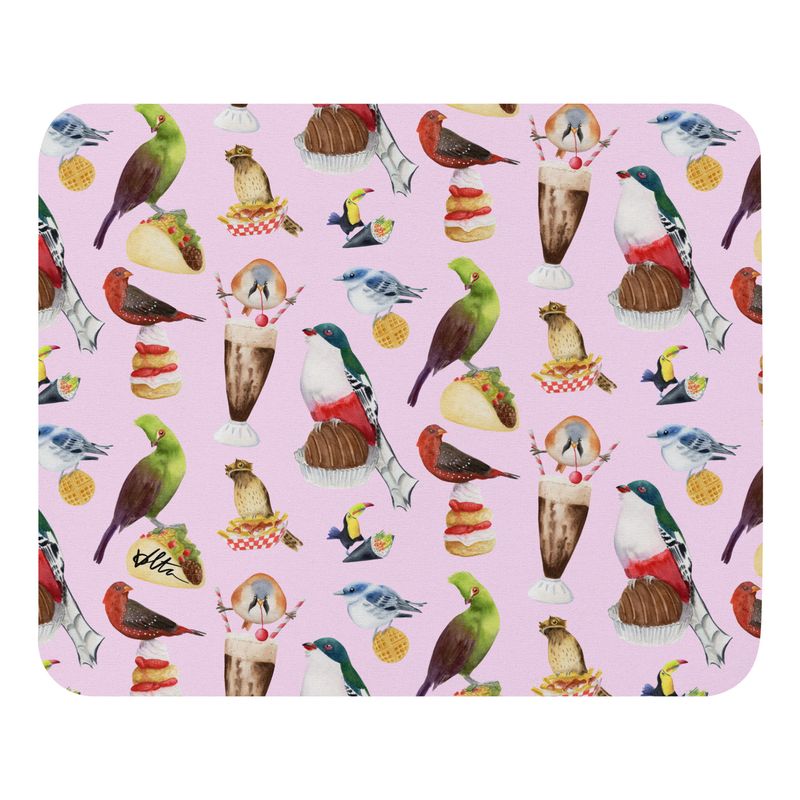 Birds on Snacks - Mouse pad