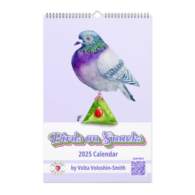Birds on Snacks! - Wall calendar (2025) - No Bird Names