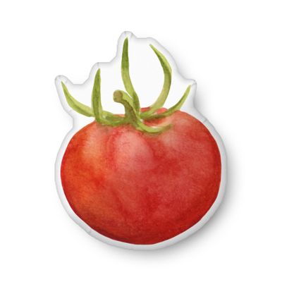 Watercolor Tomato shaped pillow