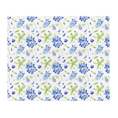 Watercolor Bluebonnet - Throw Blanket