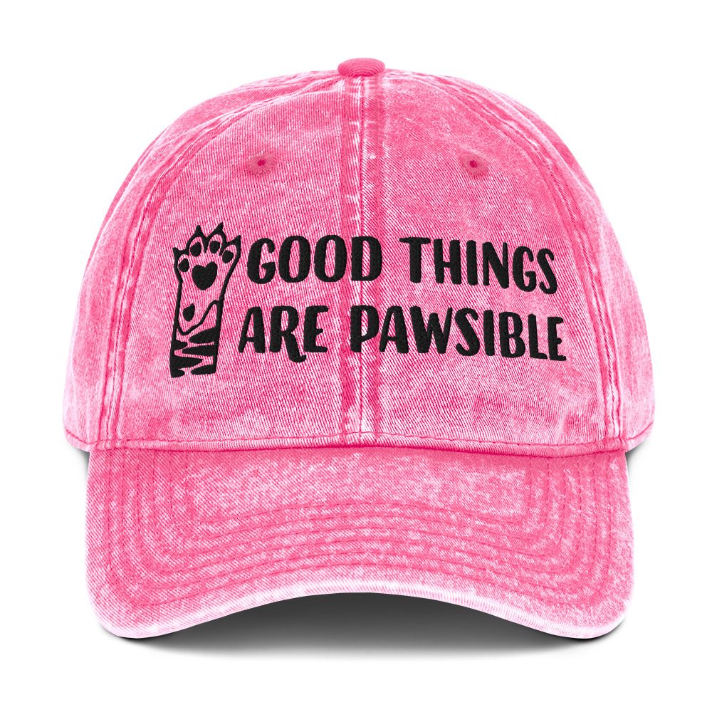 Vintage Cotton Twill Cap Good things are possible 