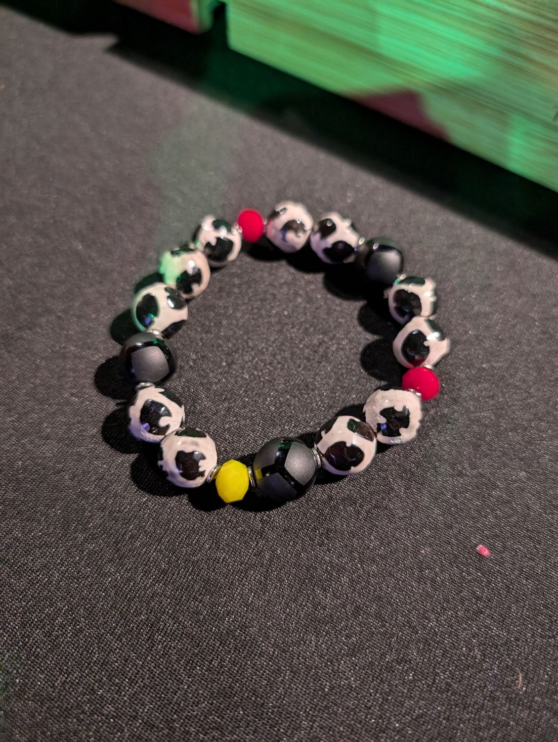 Black, Red and Yellow Deco Bracelet 